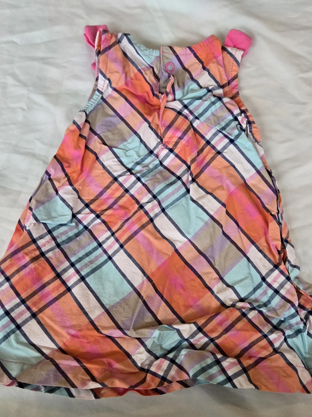 Carter's Multicolor Plaid Baby Dress with Pink Accents